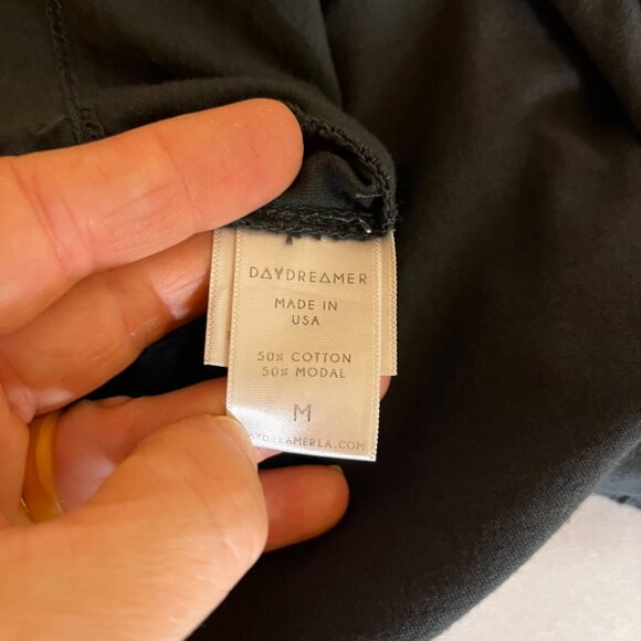 Daydreamer for Free People Size M Rolling Stones Flocked Leopard Tongue Graphic - Picture 4 of 11